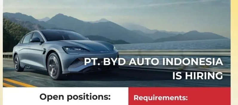 BYD Subang Job Vacancies 2026! Looking for Mandarin Translator, HR Specialist and Planning Specialist