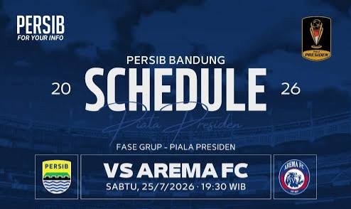 2026 President's Cup Schedule, Persib Immediately Tested by Arema!