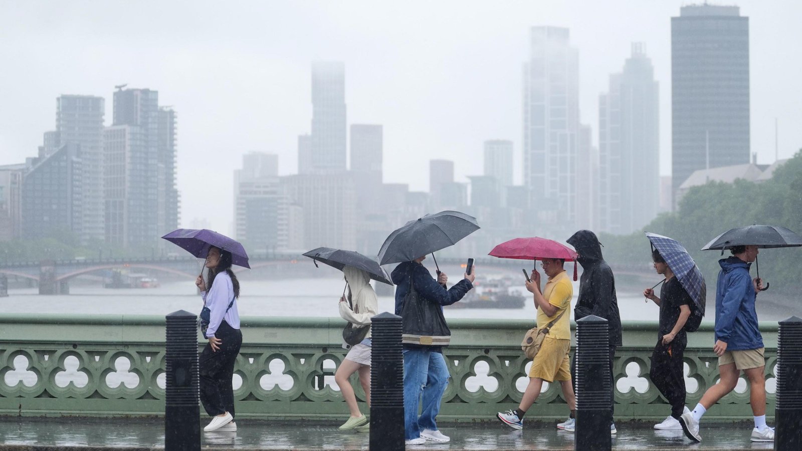 Heavy rain and thunderstorms bring risk of flash flooding across the UK